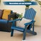 Costway Patio HIPS Adirondack Chair with Cup Holder Weather Resistant Outdoor 380 LBS Black/Teak/Green/Navy/Red/Gray/White/Yellow